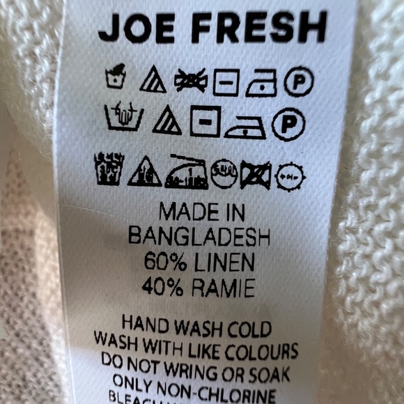 New Joe Fresh Sweater Women's V Neck Long Sleeve Beige Lightweight Sz Large NWT - Picture 4 of 5